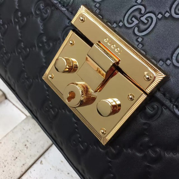 Gvc*1 gg leather padlock cohotbag 2165