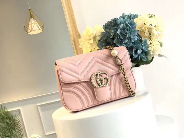 Gvc*1 marmont bag pink 2638  21.5*18*5cm
