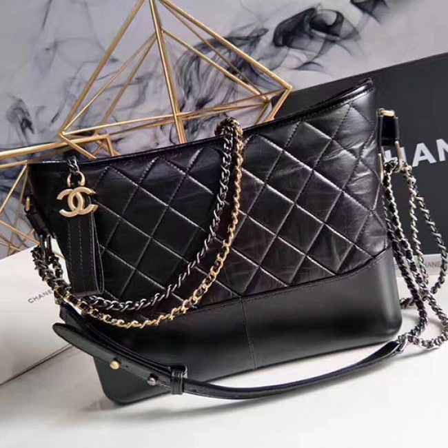 Ch**el's gabrielle large hobo bag black
