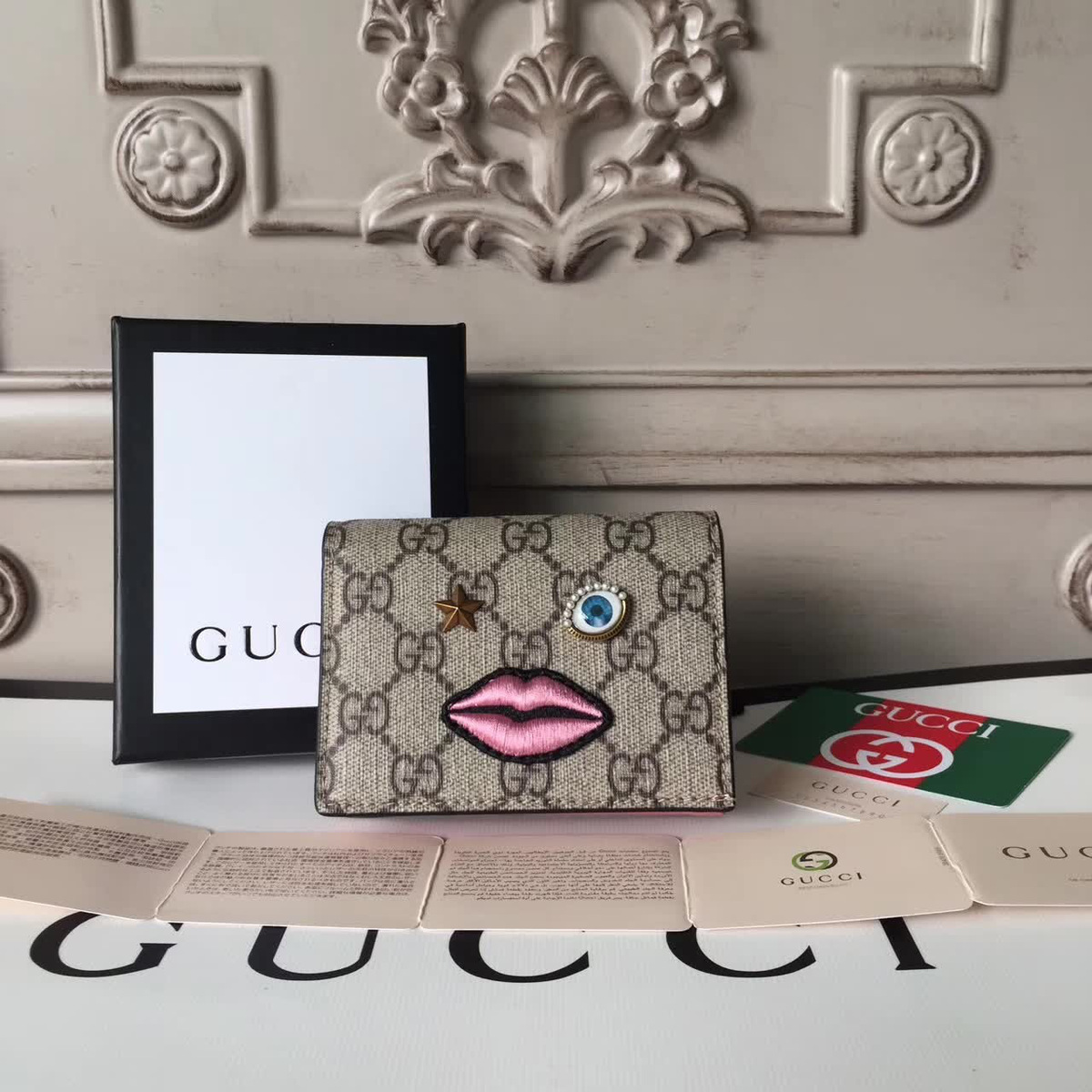 Gvc*1 gg leather wallet 2335 11cmx2.5cmx8.5cm