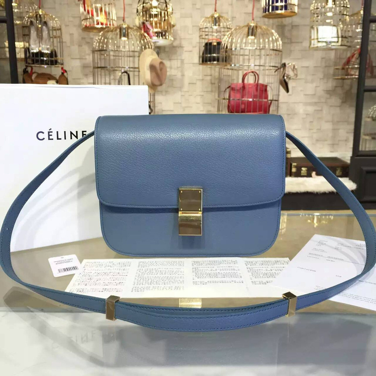 Ce1i*e leather box 24cm x 19cm x8cm