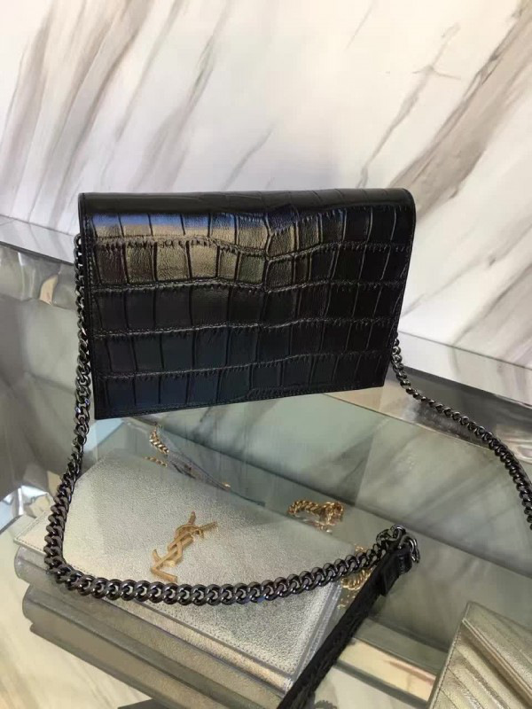 Y51 monogram kate crocodile embossed shiny leather 5029 19cm x 12.5cm x 3.5cm