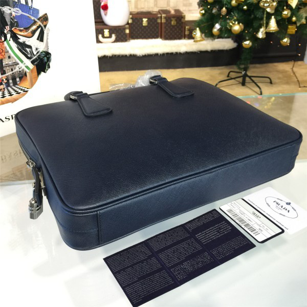 Pra*a leather briefcase 4213 37cm x 5.5cm x 29cm