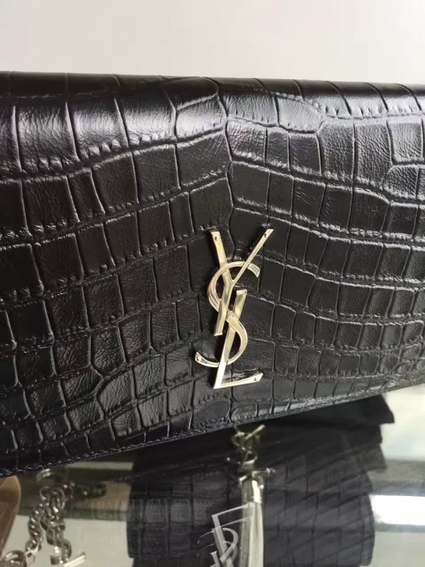 Y51 monogram kate crocodile embossed shiny leather 5028  22.5cm x 14cm x 4cm