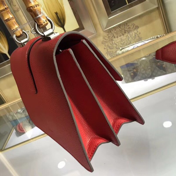 Gvc*1 dionysus medium top handle bag red leather 27cm