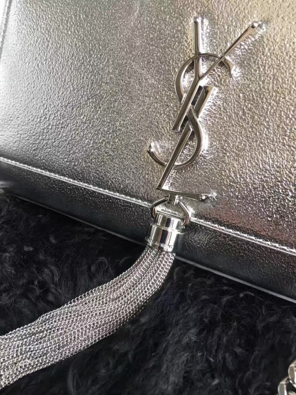 Y51 kate cain wallet with tassel in crinkled metallic leather cohotbag 5003