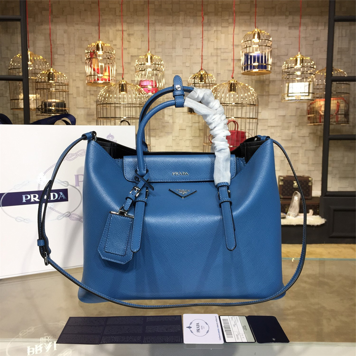 Pra*a double bag large 4090 35cm x 17cm x 26cm