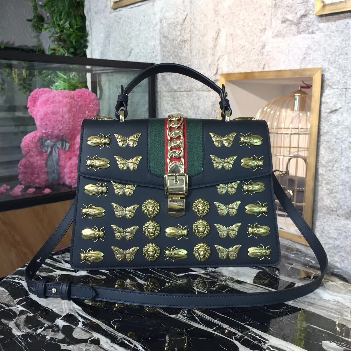 Gvc*1 sylvie medium top handle bag 2589