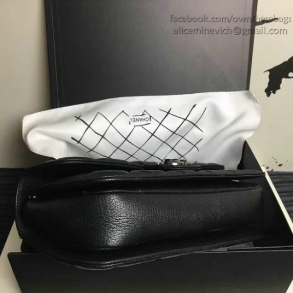 Ch**el quilted deerskin perfect edge bag black a14041