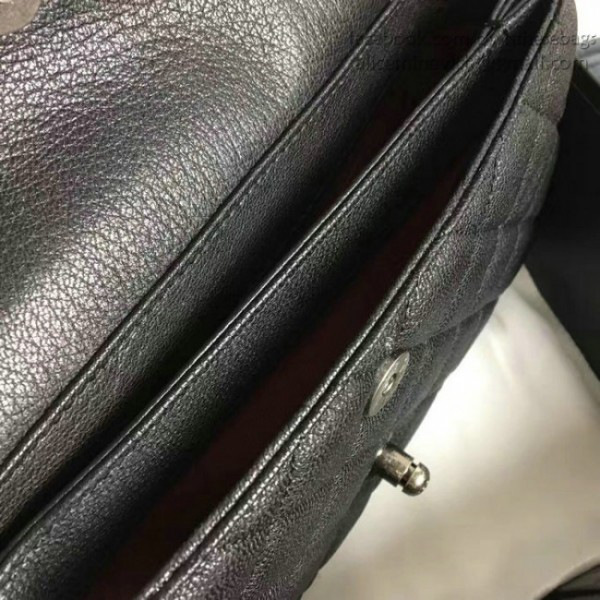 Ch**el quilted deerskin perfect edge bag black a14041