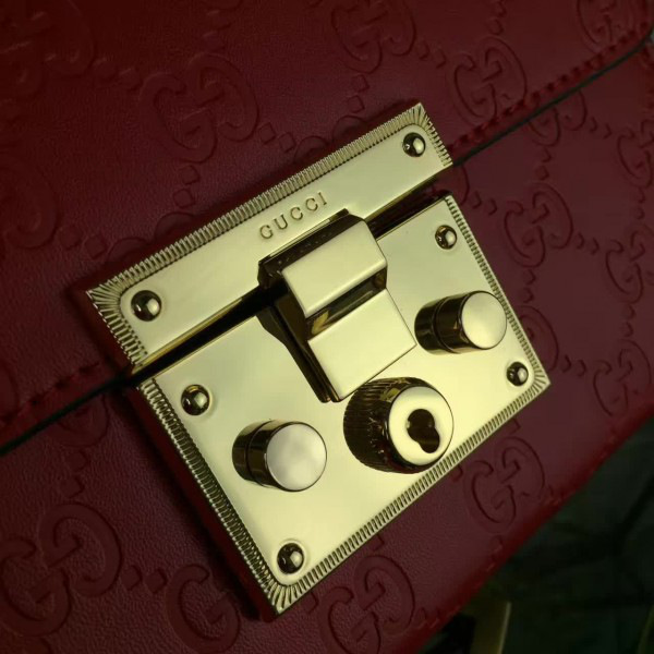 Gvc*1 gg leather padlock studded 2609 20.5cm*9.5cm*13.5cm