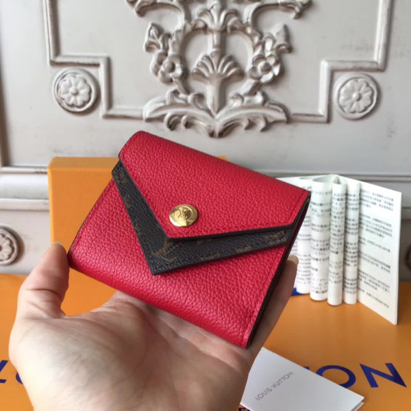l0vis Vvtt0n double v cohotbag  compact wallet cherry red