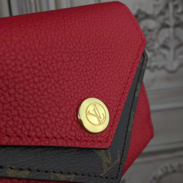 l0vis Vvtt0n double v cohotbag  compact wallet cherry red