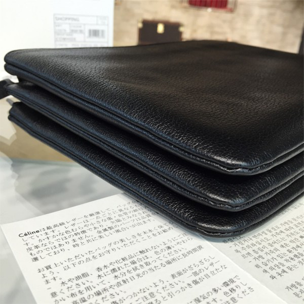 Ce1i*e leather trio - black  25.5cm x 4cmx 18cm