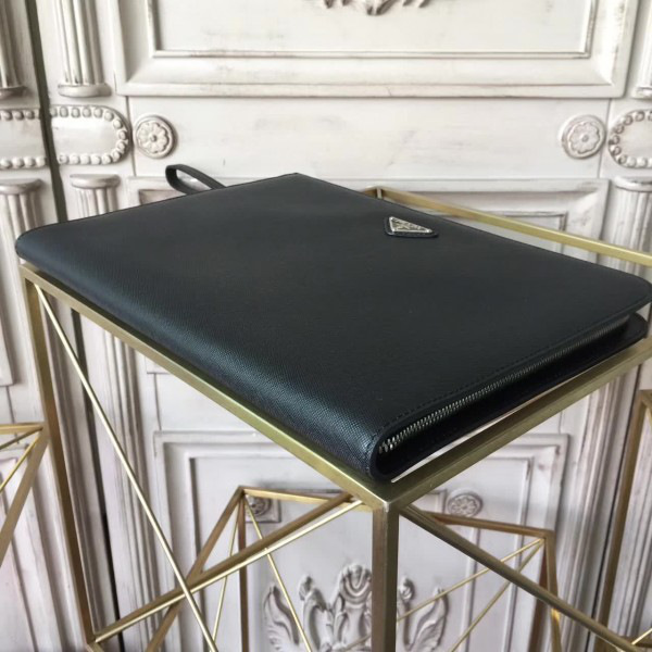 Pra*a leather clutch bag 4277 33cm x 2.5cm x 24cm