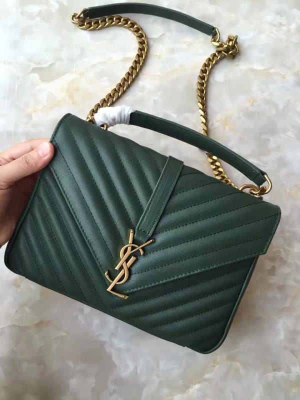 Y51 gold monogram college green 5111 24cm x 17cm x 6.5cm