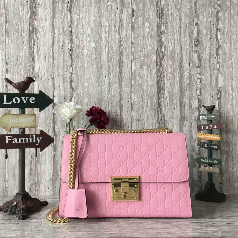 Gvc*1 gg leather padlock cohotbag 2157