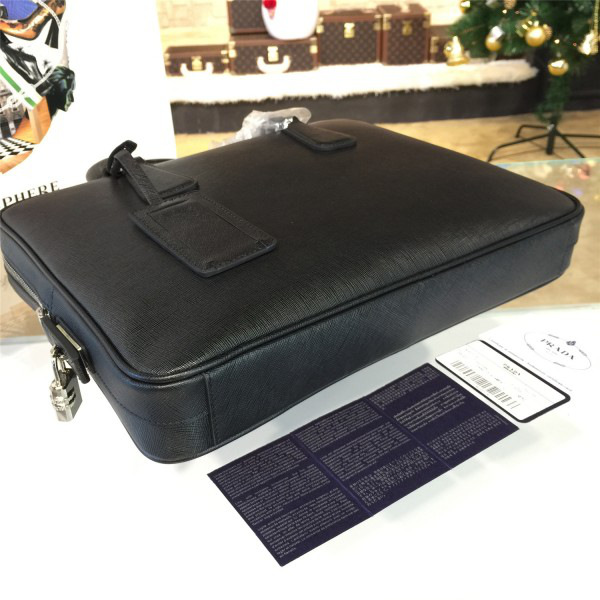 Pra*a leather briefcase 4222 37cm x 5.5cm x 29cm
