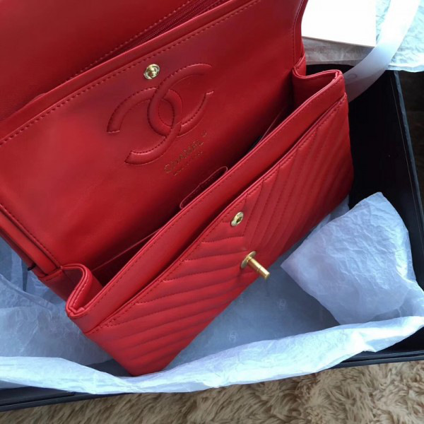 Ch**el classic handbag red