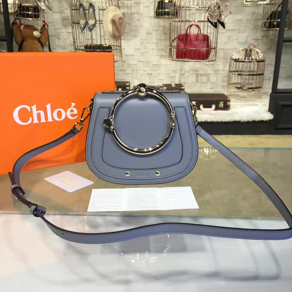 Ch10e leather nile z1351 19.5cm x 6.5cm x 16cm