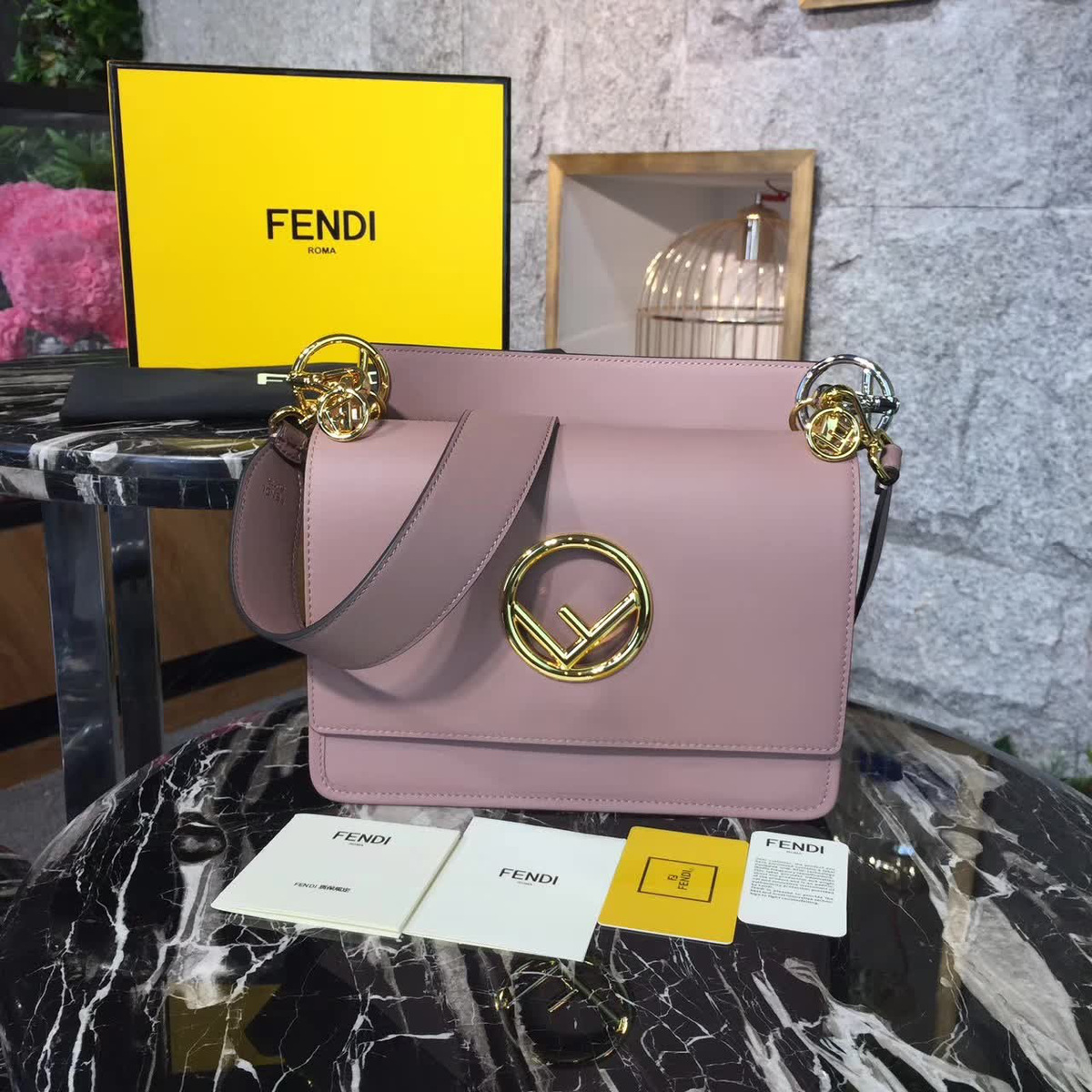 F**di shoulder bag 1997 25.5cm x 9cm x 18.5cm