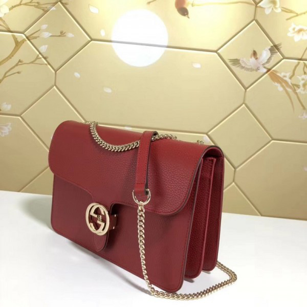 Gvc*1 gg flap shoulder bag on chain red cohotbag 510303