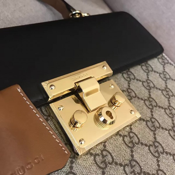 Gvc*1 gg leather padlock 2392 28cm x 19cm x 11cm