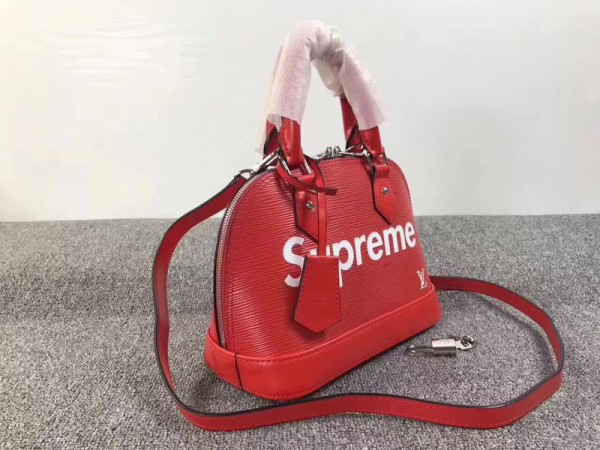 l0vis Vvtt0n svp*me domed satchelv red m40301 3008 25*19*12cm