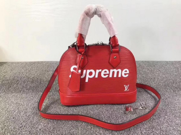 l0vis Vvtt0n svp*me domed satchelv red m40301 3008 25*19*12cm