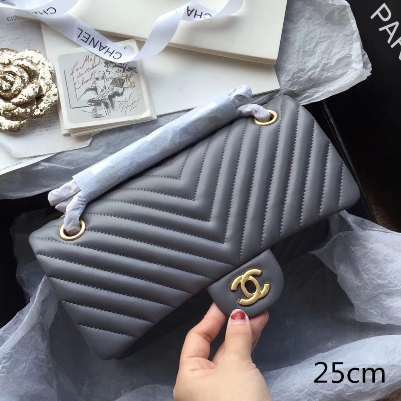 Ch**el classic handbag grey