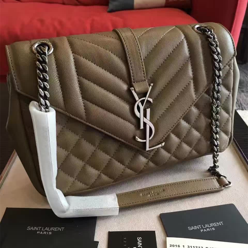 Y51 envelop satchel brown 5123  24cm x 15cm x 7 cm