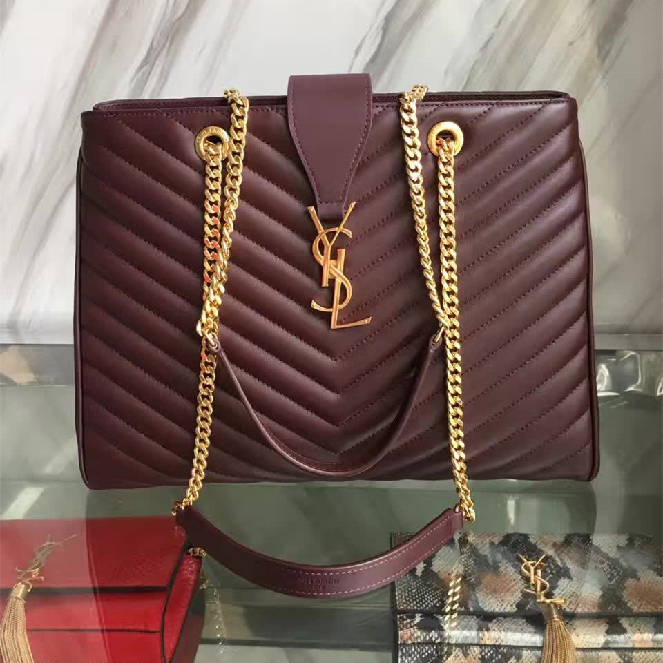 Y51 classic shopper wine red 5138 35cm x 26cm x 11.5cm