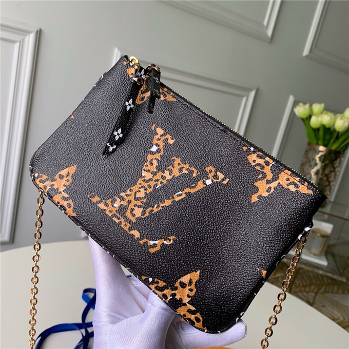 LV pochette double zip chain bag m67874 20*12.5cm