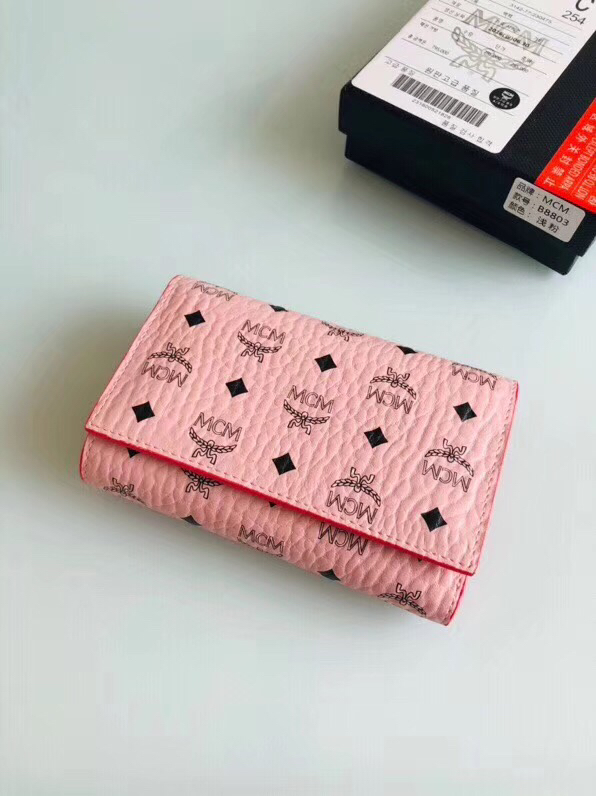 MCM wallet b8803 pink  14.5*9.3cm