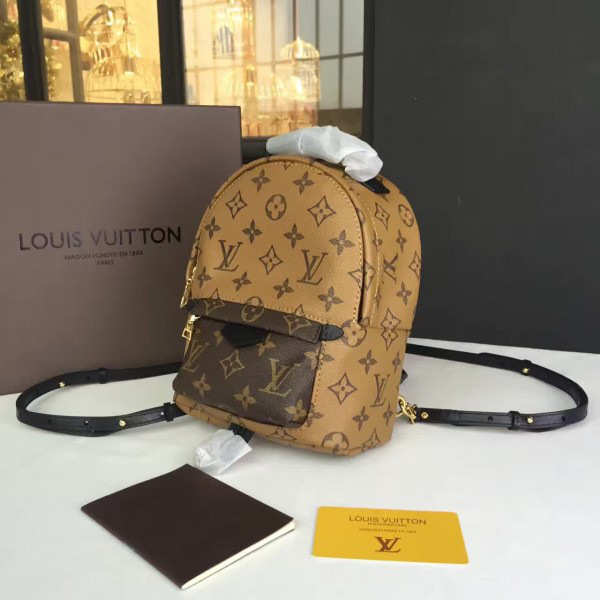 l0vis Vvtt0n palm springs backpack mini monogram canvas reverse 15cm x 9cm x 22cm
