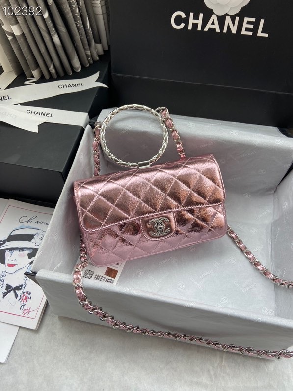 Ch**el handbag pink 18 x 5 x 11cm