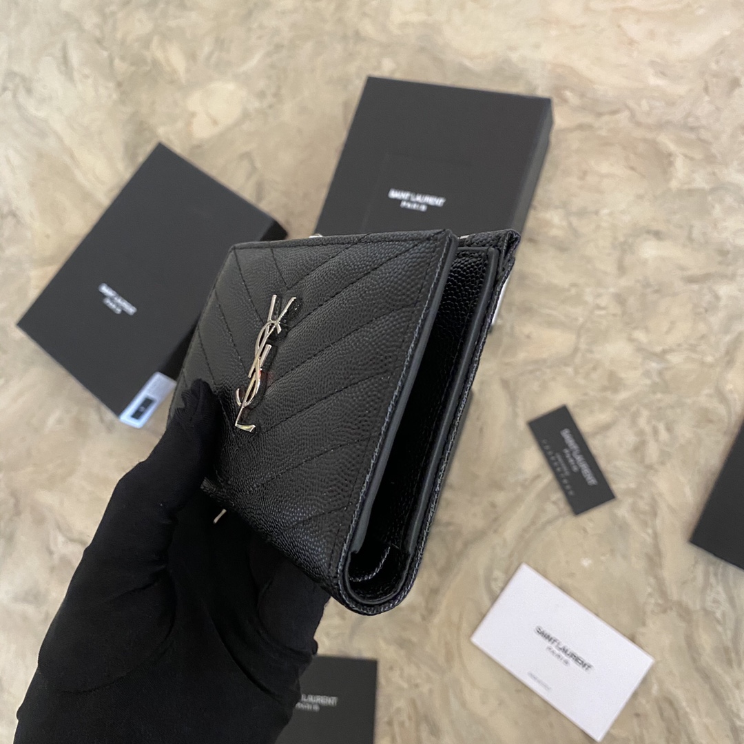 MONOGRAM ZIPPERED TWO-PART WALLET IN LEATHER 575974 13 x 9 x 1,5 cm