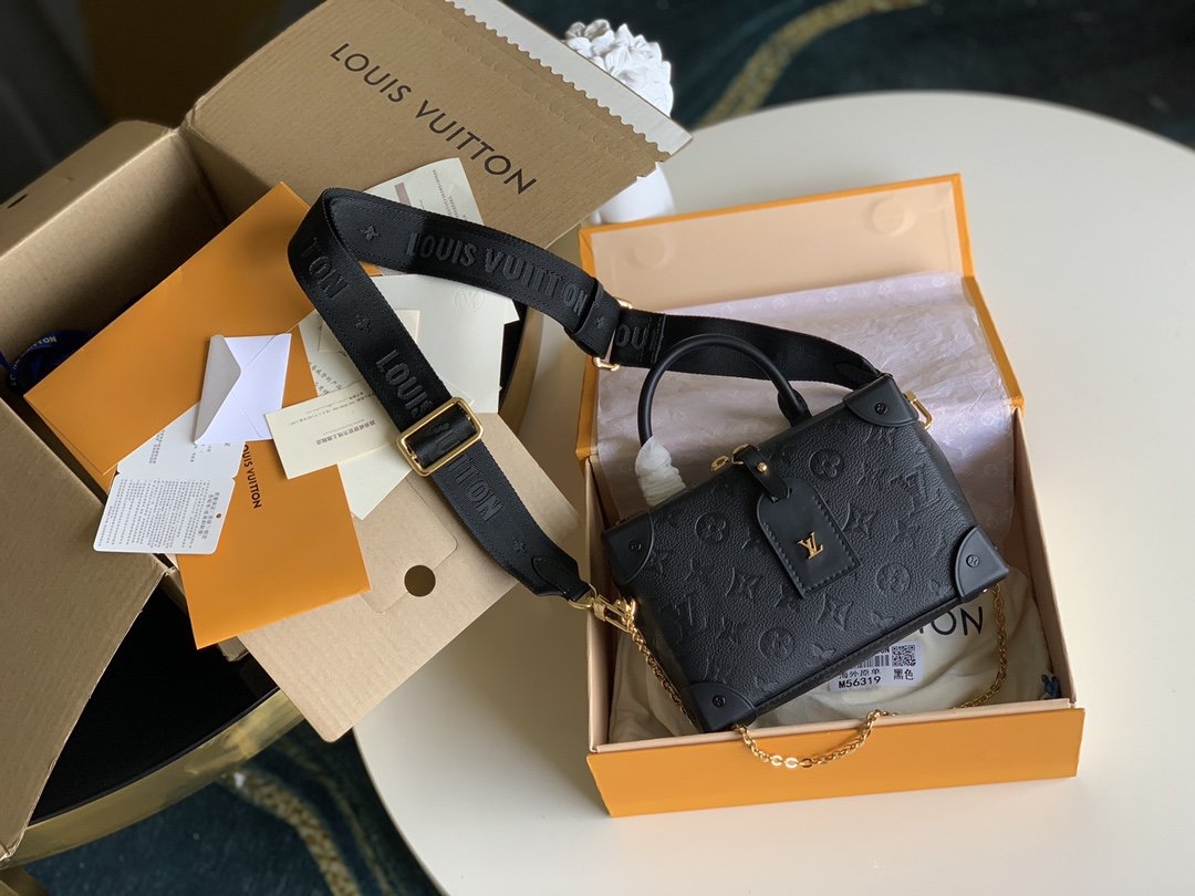 l0vis Vvtt0n petite malle souple black m45394 20×8×14cm