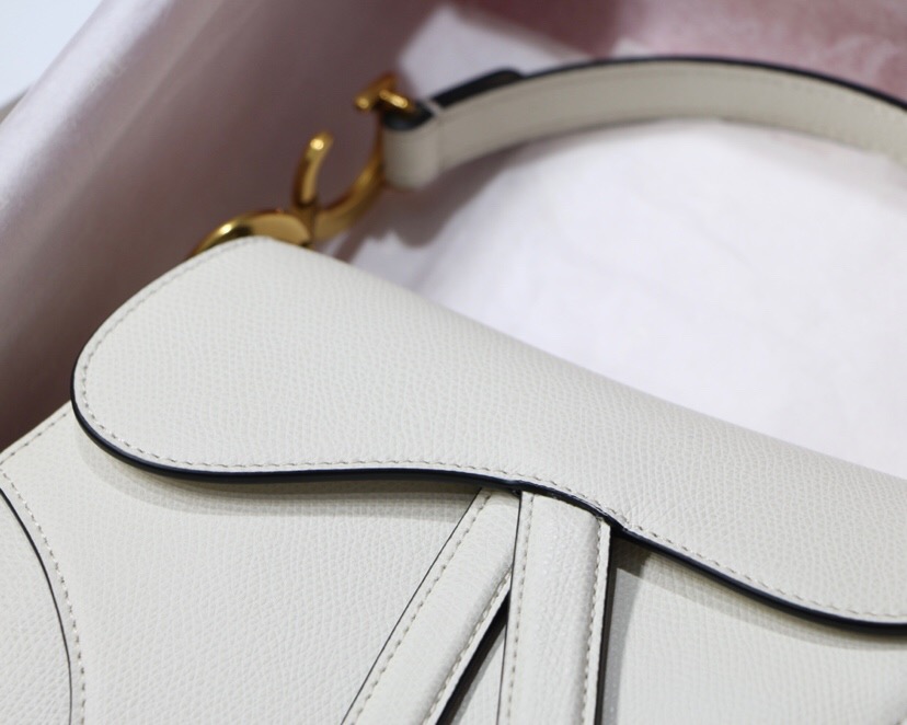 MINI SADDLE BAG Latte Grained Calfskin M0447CBAA 19.5 x 16 x 6.5