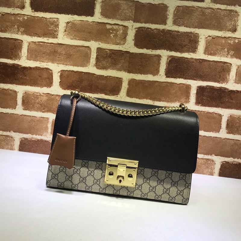 Gvc*1 padlock medium gg shoulder bag 409487 30 x 19 x 10 cm