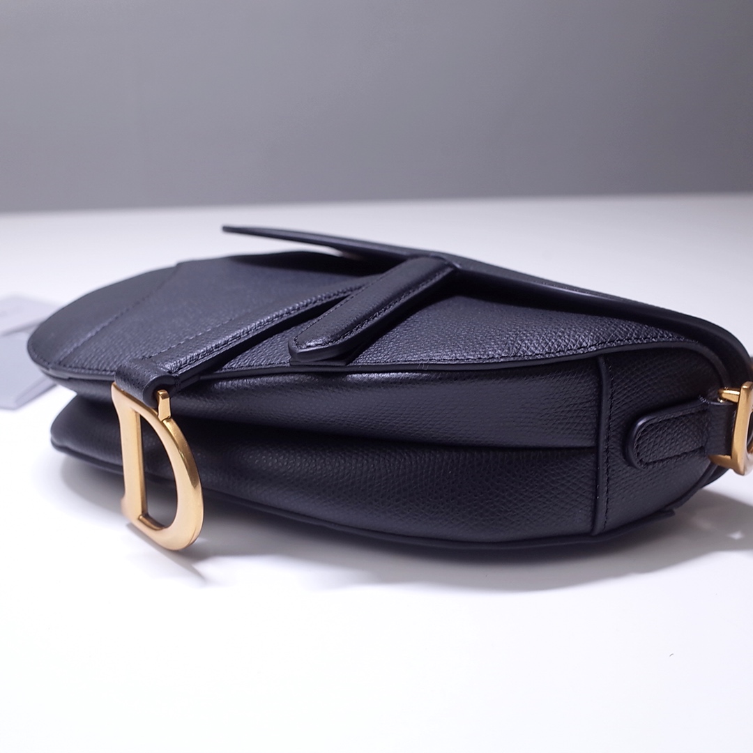 D10r mini saddle bag black grained calfskin  jessi m0447cbaa 21 x 18 x 5 cm