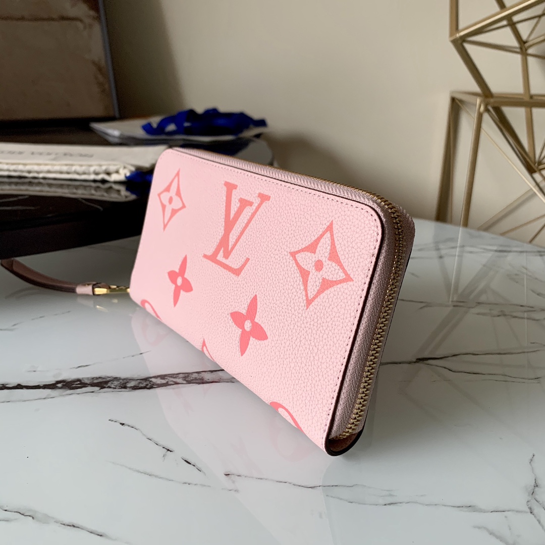 l0vis Vvtt0n by the pool zippy wallet monogram empreinte in rose m80403 19.5 x 10.5 x 2.5 cm