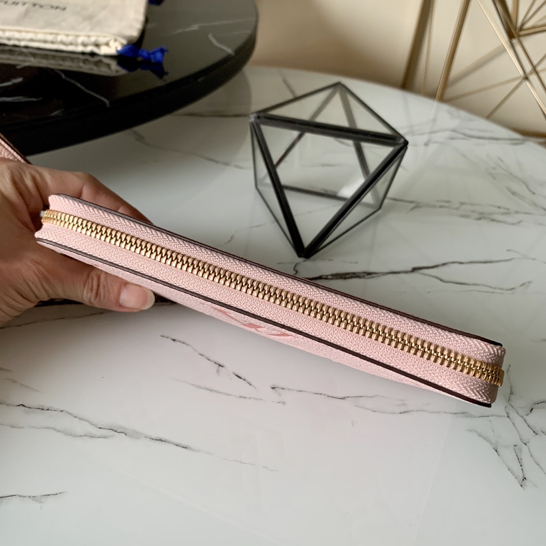 l0vis Vvtt0n by the pool zippy wallet monogram empreinte in rose m80403 19.5 x 10.5 x 2.5 cm