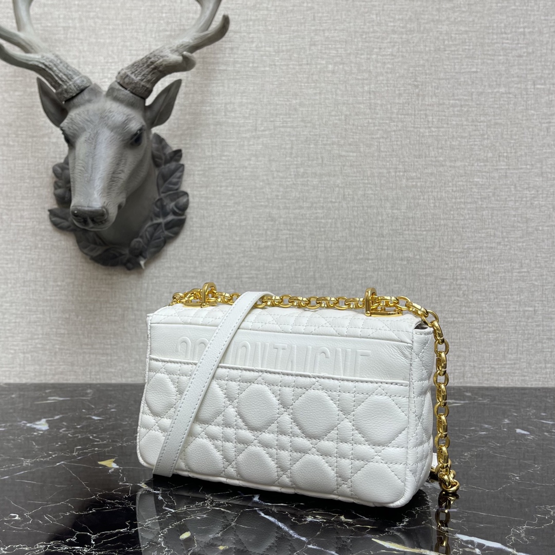 d10r small caro bag ivory S*pple cannage calfskin m9241uwhc 20 × 12 × 7 cm