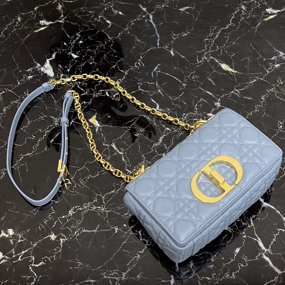 d10r small caro bag cloud blue S*pple cannage calfskin m9241uwhc 20 × 12 × 7 cm