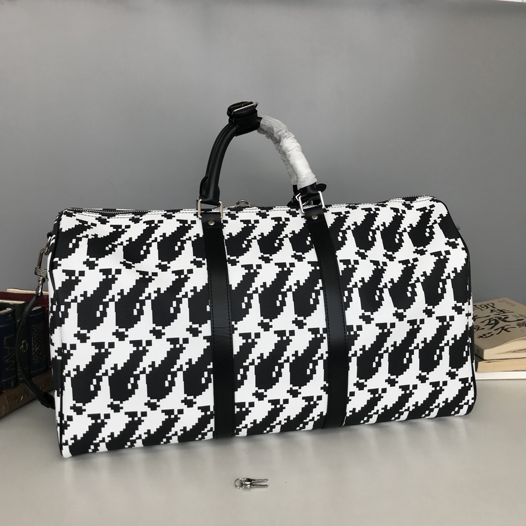 l0vis Vvtt0n limited edition michael jackson keepall 45 black and white  45 x 27 x 20 cm