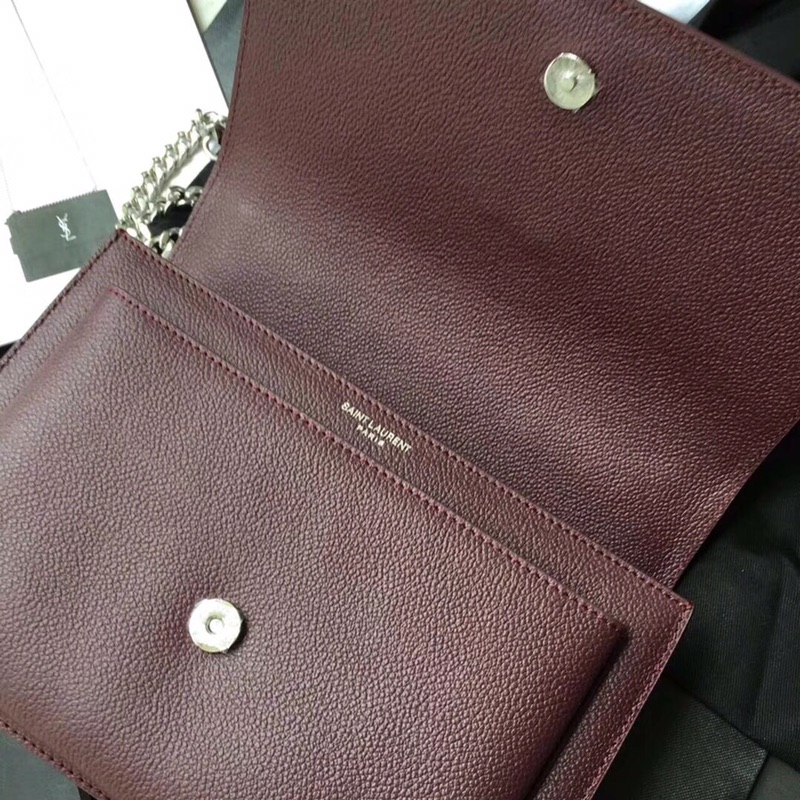 Y51 sunset medium in smooth leather rouge legion 442906 22 x 16 x 8 cm