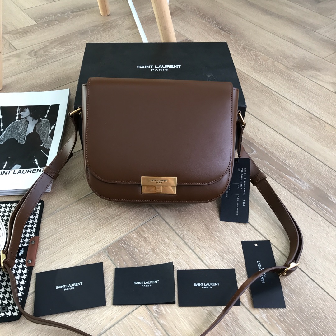 Y51 betty satchel in smooth leather brown 25 x 21 x 8 cm
