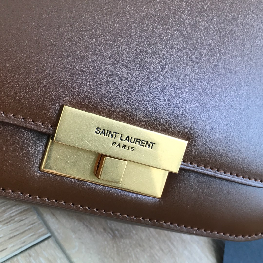 Y51 betty satchel in smooth leather brown 25 x 21 x 8 cm