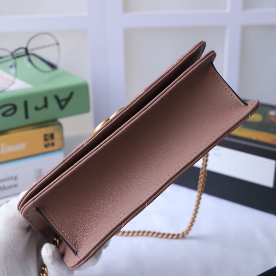 Gvc*1 gg marmont mini bag nude leather 488426 18 x 10 x 5 cm